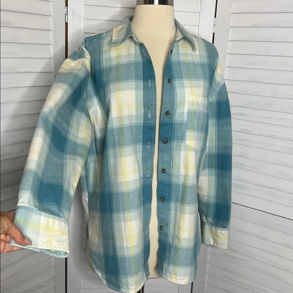 Wearable Art Flannel Shirt Music City Nashville Tennessee DIY Oversize Size M - Picture 6 of 10